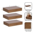 thumbnail image 3 of Kate and Laurel Havlock Modern Natural Floating Shelves, Set of 3, 12 x 8, Rustic Wood, Functional Bathroom and Kitchen Shelves for Storage and Display, 3 of 10