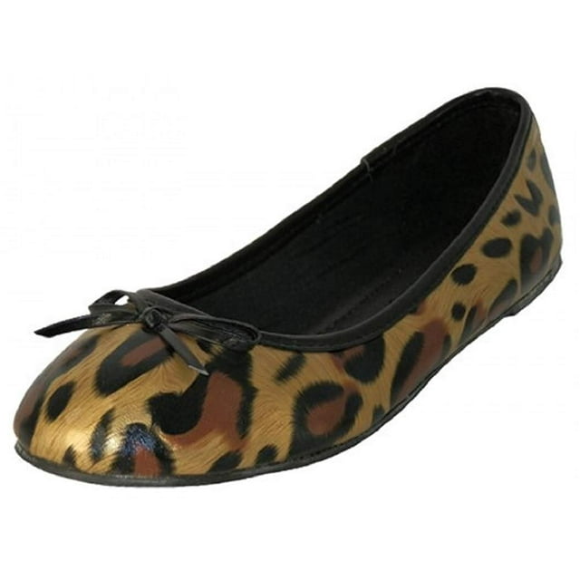 Sh18es Womens Ballerina Ballet Flats Shoes Leopard And Solids 7 Leopard 8500