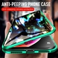 thumbnail image 4 of Brand Clearance! Anti-Peeping  Case Clear Double Sided Tempered Glass Privacy Magnetic CaseMetal Bumper Cover 360 Full Protective Phone Screen Protector For  X XS MAX XR Cases, 4 of 6