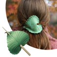 thumbnail image 3 of POINTERTECK Retro Blue Bird/ Green Leaf Hair Pin Stick Slide with Stick Personality Gift for Women Party Cosplay Props, 3 of 7