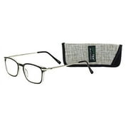 SAV Eyewear Men's Optitek Computer 2109 Black Round Reading Glasses, 35 mm + 1