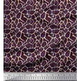 thumbnail image 2 of Soimoi Purple Cotton Poplin Fabric Giraffe Animal Skin Decor Fabric Printed BTY 42 Inch Wide, 2 of 3