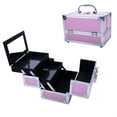 thumbnail image 5 of Zimtown 9"x6"x6" Pro Aluminum Makeup Train Jewelry Storage Box Cosmetic Bag Lockable Case Organizer Pink, 5 of 8
