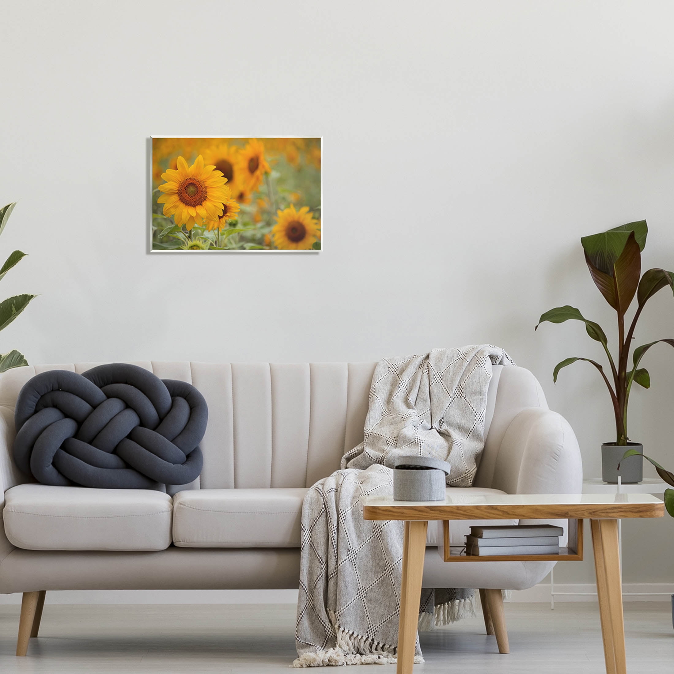 Sunflower Field Nature Blooms Botanical & Floral Photograph Unframed Art Print Wall Art