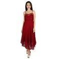 thumbnail image 6 of Bimba Womens Georgette Dress Sheer Shaghetti Strap Prom Dresses With Pockets, 6 of 9