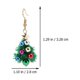thumbnail image 2 of 2Pairs Christmas Themed Earrings Wreath Xmas Tree Ear Pendants for Women, 2 of 4