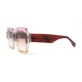 thumbnail image 3 of Womens Oversized Glitter Squared Rectangular Butterfly Plastic Sunglasses Pink Yellow - Brown Pink, 3 of 4