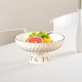 thumbnail image 1 of Plato de fruta con orificio de drenaje, plato para servir, bandeja grande para servir de 25cm, bandeja de cocina para Buffet, cumpleaños, cocina, , beige Macarena bandeja de servir, 1 of 8