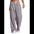 thumbnail image 1 of Pantalones Bóxer de Pijama A Rayas de Cuadros para Mujer, Cómodos y Bonitos con Bolsillos, Conjuntos de Otoño Y2K Negro M, 1 of 9