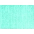 thumbnail image 1 of Ahgly Company Machine Washable Indoor Rectangle Solid Turquoise Blue Modern Area Rugs, 8' x 12', 1 of 4