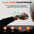 thumbnail image 4 of Smartwatch for Men with Fitness Tracker, 2.01-inch Answer/Make Calls/100+ Sport Modes, IP68 Waterproof, men's Military Smartwatch compatible with Android IPhone Devices (Orange), 4 of 7