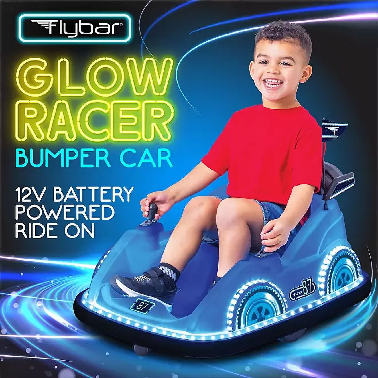 Flybar FB101968 12V Racer Glow Bumper Car - Walmart.com Flybar FB101968 12V Racer Glow Bumper Car - Walmart.com