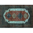 thumbnail image 1 of Ahgly Company Indoor Rectangle Persian Light Blue Traditional Area Rugs, 5' x 7', 1 of 4