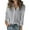Gray, variant on Sherrylily Women Long Sleeve Blouse Button Down Cotton Linen Loose Fit Casual V-Neck Tops