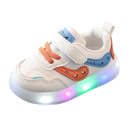 

B91xZ Girls Shoes Children Sports Shoes Light Shoes Small White Shoes Light Board Shoes Non Slip Soft Bottom Toddler Shoes Girls High Tops Blue 2.5 Years