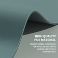 thumbnail image 7 of 8mm Large Yoga Mat (6'x 4') with Soft Fabric - Extra Long and Wide 72 x 48 x 0.32 inches, Non-Slip Surface, Eco-Friendly, Lightweight, Thick Wide Exercise Mat for Home Workouts. (Deep green+Gray), 7 of 7