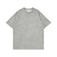 thumbnail image 2 of BiZtdJrK Mens Cotton T Shirts Vintage Washed Short Sleeve Casual T Shirt Loose Comfy Breathable Summer Tee Tops Silver XXL, 2 of 9