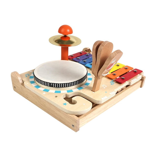 HILABEE Kids Drum Educational Toy Kindergarten Multifunctional Child Development Musical Style A