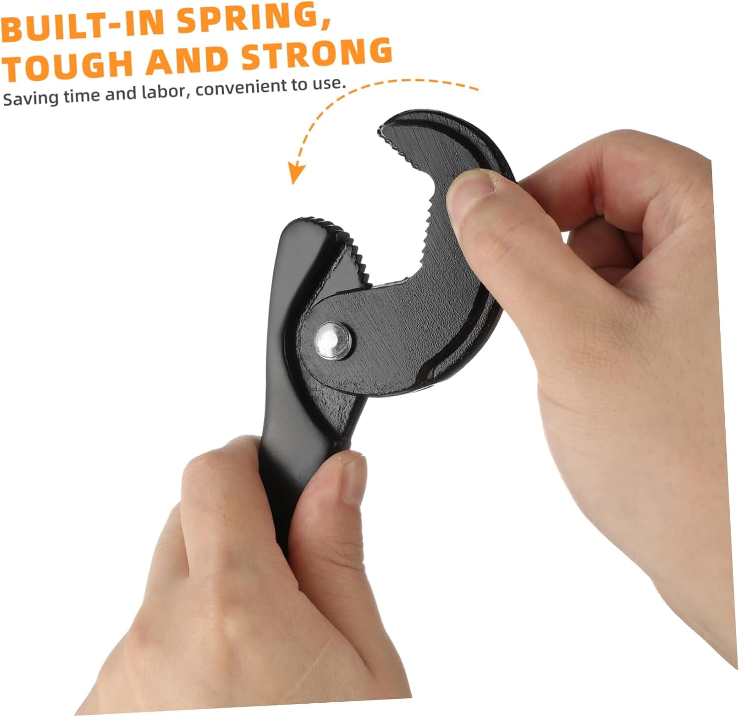 Multi-Functional Adjustable Wrench for Home and Industrial Use Steel Automatic Hook Type Design Handles Parts Labor-Saving Tool for Plumbing and Repair