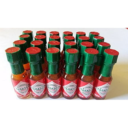 Mini Tabasco Original Pepper Sauce Bottles 1/8 Oz. - Box of 24 Little Real Glassbottles by TABASCO (Best Mint Sauce For Lamb)