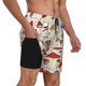 thumbnail image 2 of Fotbe Cartoon Mushrooms Traje de Baño para Hombre – Shorts de Natación de Secado Rápido con Forro y Bolsillos-Medium, 2 of 6