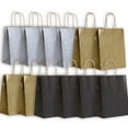thumbnail image 1 of Jillson & Roberts Eco-Friendly Kraft Medium Gift Bag Assortment, Elegant (12 Bags), 1 of 4
