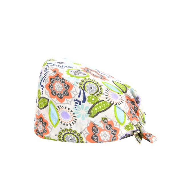 Gorros de calabaza Qarigey 8 Uds. Para enfermeras diseño con lazo estampado