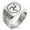 Silver, variant on Stainless Steel Celtic Triskelion Three Legged Isle of Man Geometric Pattern Biker Style Polished Ring