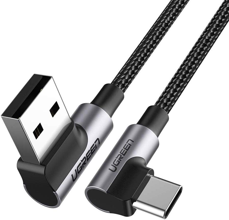 UGREEN USB C Cable Right Angle 90 Degree Nylon Braided USB 2 0 Type C 