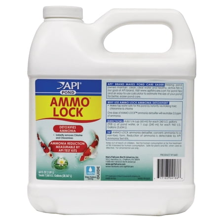 API Ammo Lock Ammonia Detoxifier for Ponds [Pond Water Conditioners, Pond Supplies] 128 oz (2 x 64 oz)