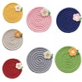 thumbnail image 7 of Cotton Thread Weave Cotton Rope Bowl Pad Set (Set of 3) Stylish Coasters, Hot Pads, Hot Mats Baking, Insulation Pad Cute Home Decor, 7 of 7