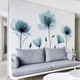 thumbnail image 2 of Calcomanías de pared con flores azules, calcomanías de pared, calcomanías despegables y adhesivas, calcomanías adhesivas extraíbles, murales de arte de pared DIY, decoración de pared para, 2 of 8