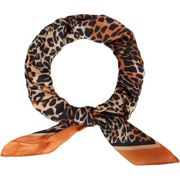 WEIFEI-27.5" Square Silk Like Head Scarf for Women Satin Bandana Head Scarves Neck Scarfs for Hair Wrapping at Night