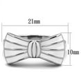 thumbnail image 3 of Silver Womens Ring Anillo Para Mujer Stainless Steel Ring with Epoxy in White Mestre, 3 of 4