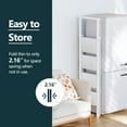 thumbnail image 6 of 4 Step Ladder, Foldable Ladder with Wide Pedals and Handle, Sturdy Ladders for Home and Kitchen with Anti-Slip Feet, Supports up to 330 lbs - White, 6 of 12