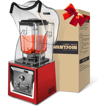 

Wantjoin Professional Blender Commercial Soundproof Quiet blender Removable shield for Crushing ice smoothie puree Blender for kitchen