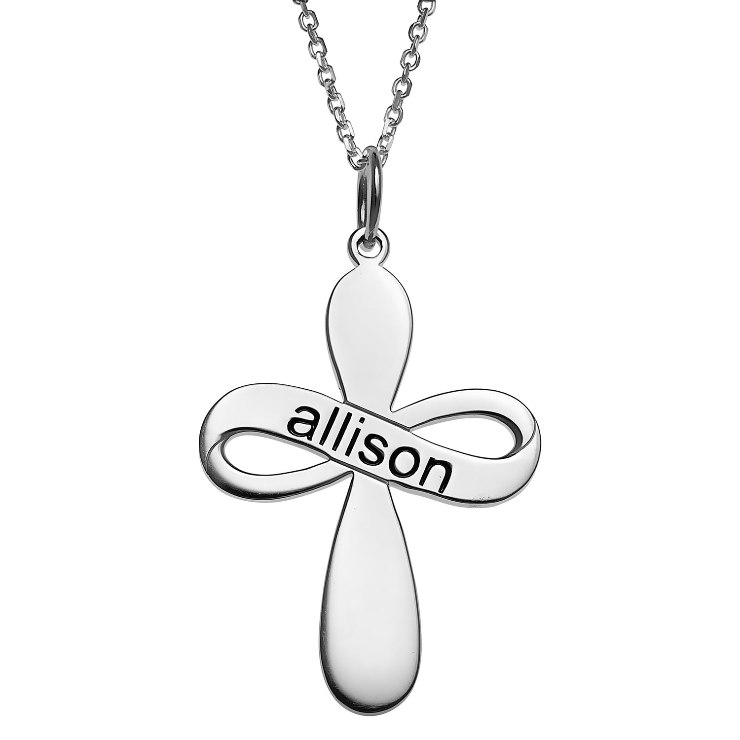 personalized cross necklace girl