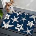 thumbnail image 4 of Starfish Washable Area Rug 2 x 3 ft Summer Beach Nautical Ocean Sea Star Marine Life Navy Blue, Soft Non Slip Rugs Stain Repellent Indoor Felt Carpet for Living Dining Room Bedroom Home Office, 4 of 9