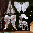 thumbnail image 2 of Christmas Pink Snowflake Deer Angel Wreath Pendant Crystal Clear Xmas Tree Hanging Ornaments for Home New Year Party Gift Decor, 2 of 5