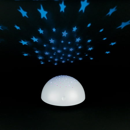 Battery-Operated White Star Projector. Project to your wall and ceilling. Stars all over your room. Soothing and Relaxing. Color ChangingProduct Size: 5.31 x 3.34 x