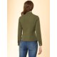 thumbnail image 5 of Chaqueta Informal Con Cuello Levantado, Liviana, De Manga Larga, Con Broches Al Frente Para Mujer Verde M, 5 of 6
