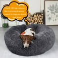 thumbnail image 3 of Sanmadrola Dog Bed for Small Dogs, 20inch Calming Dogs Bed & Cat Dog, Washable-Round Cozy Soft Pet Bed for Puppy and Kitten, Donut Cuddler Round Dog Bed, Fits up to 15 lbs Pets, Dark Gray, 3 of 11