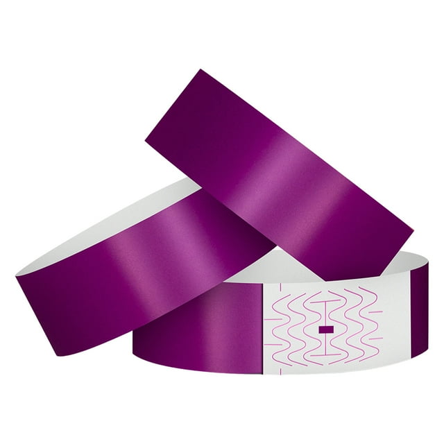 Visland 100 Pcs Synthetic Paper Wristbands Disposable Waterproof Wrist Strap Event Bands Replacement Wristband Set Identification Bracelets