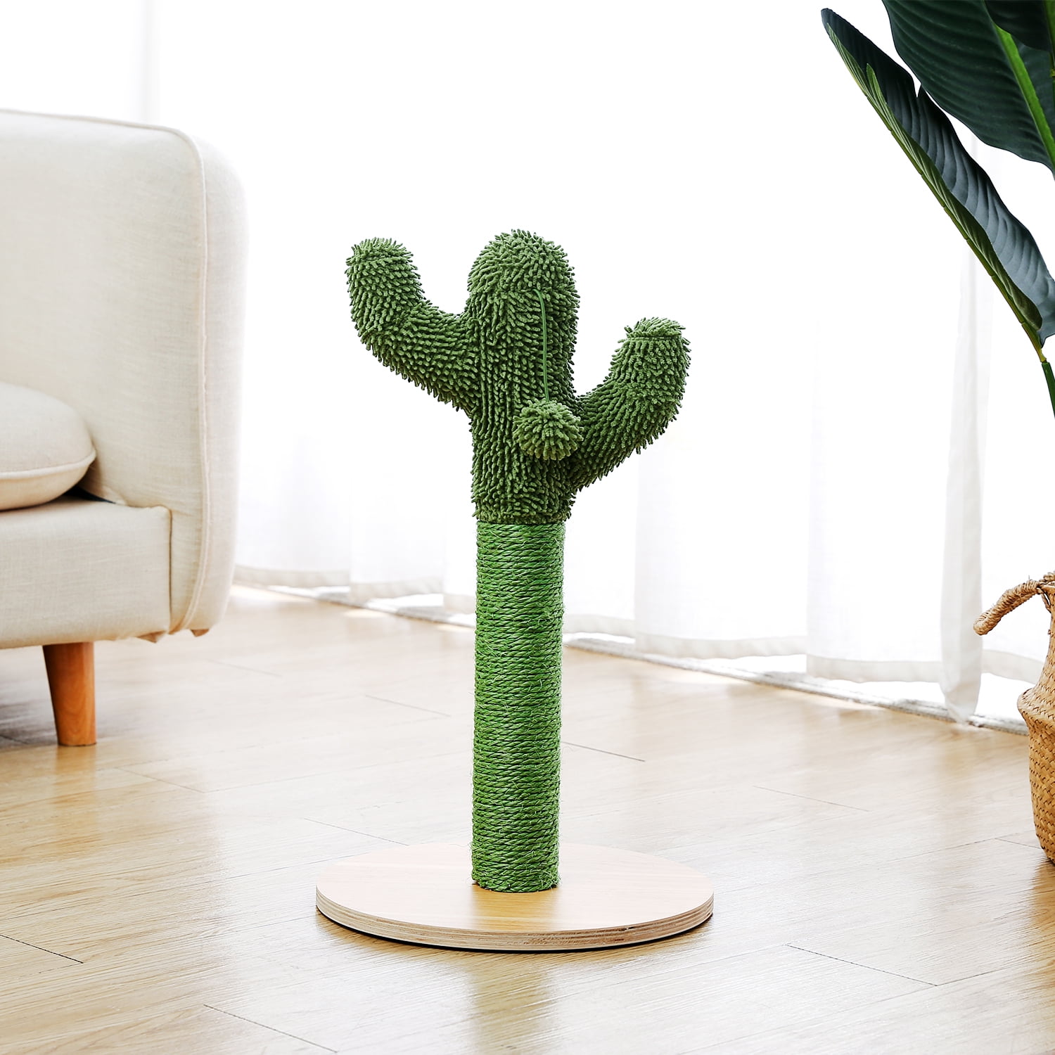 Pefilos 20.7" Cactus Cat Scratching Post for Large Cats Cat Scratcher for Adult Cats with Sisal Rope for Small & Medium Cats Kittens Cat Tree for Indoor Cats, Green Pefilos 20.7" Cactus Cat Scratching Post for Large Cats Cat Scratcher for Adult Cats with Sisal Rope for Small & Medium Cats Kittens Cat Tree for Indoor Cats, Green