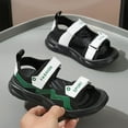 thumbnail image 4 of Rumantou Children Shoes Beach Sandals Kids Boys Summer Sports Sandals Outdoor Hiking Beach Open Toe Lightweight Breathable Non Slip Casual Walking Shoes for US 1,Green, 4 of 9