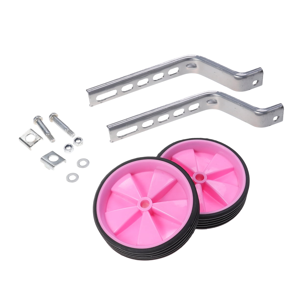 12-20 Inch Universal Porous Training Wheels Auxiliary Wheel Children's Accessories Balance Auxiliary Wheels(Pink)