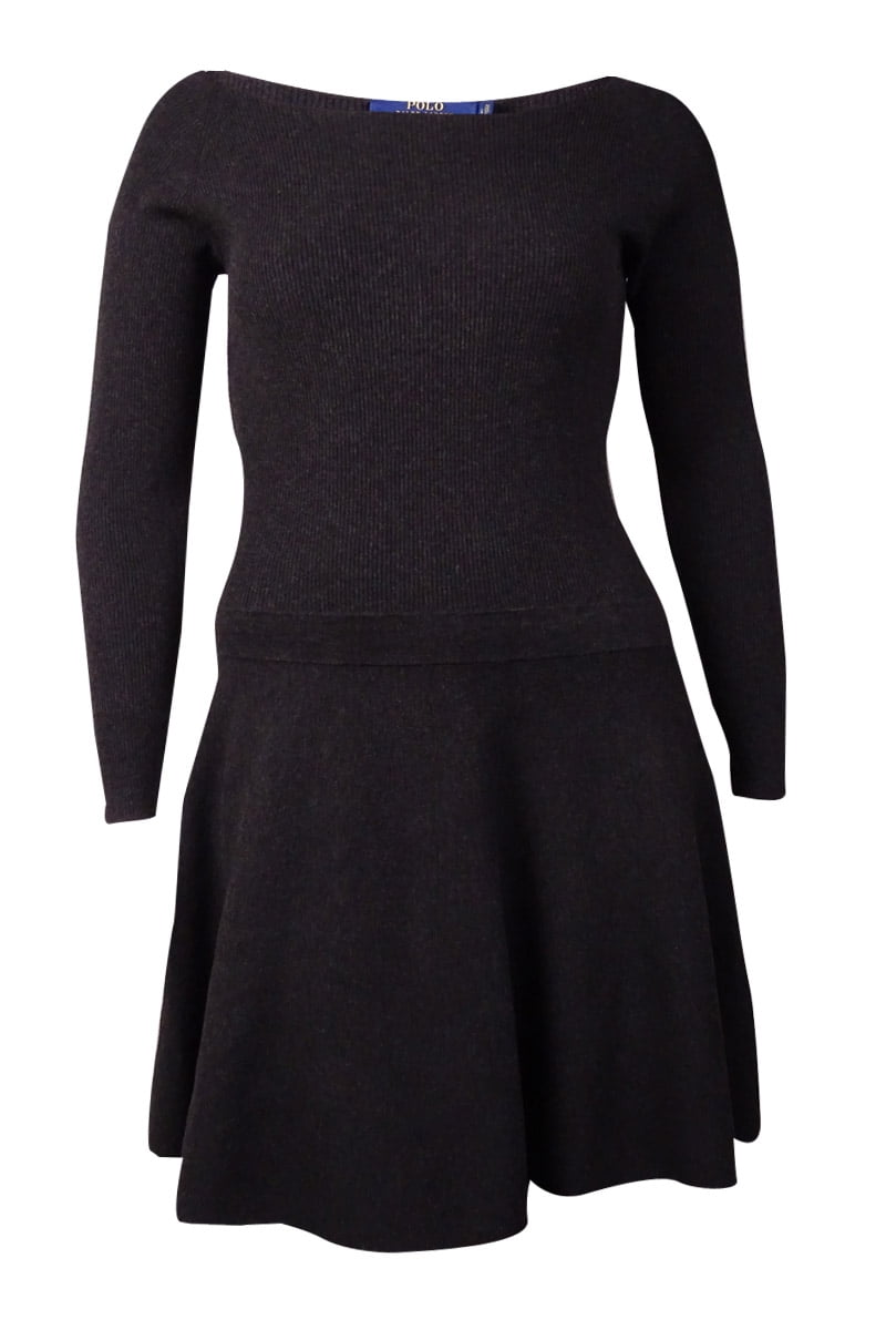 polo ralph lauren fit & flare knit dress