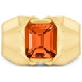 thumbnail image 2 of AFFY 8x10 mm Simulated Birthstone Men's Ring Citrine In 14K Yellow Gold Plated 925 Sterling Silver. Ring Size 8.5, 2 of 6