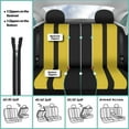 thumbnail image 4 of FH Group Universal Fit 3 Row Cloth Striking Striped Car Seat Covers for Auto SUV VAN Airbag Compatible - 8 Seaters Yellow, 4 of 8