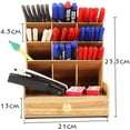 thumbnail image 4 of Boîte de rangement de bureau Mobiliario multifunción papelería porte-stylo en bois soporte masivo de rangement pour Table, Organización Ormromra QH-215, 4 of 8